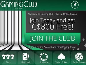 Gaming Club Casino website