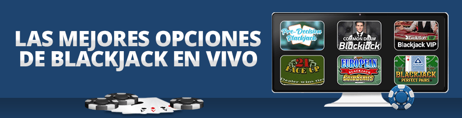 opciones de blackjack en vivo