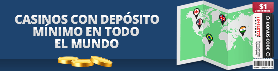 depósito mínimo en todo el mundo